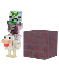 Набор фигурок Minecraft Маленький Зомби на курице 8см