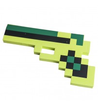 Пистолет 8Бит Зелёный пиксельный 22см