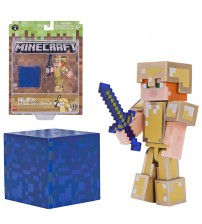 Фигурка Minecraft Алекс в Золотой Броне 8см