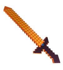 Меч 8Бит оранжевый пиксельный 75см
