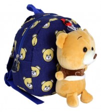 Голубой рюкзак с медвежонком