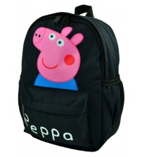 Черный рюкзак с принтом Свинка Пеппа